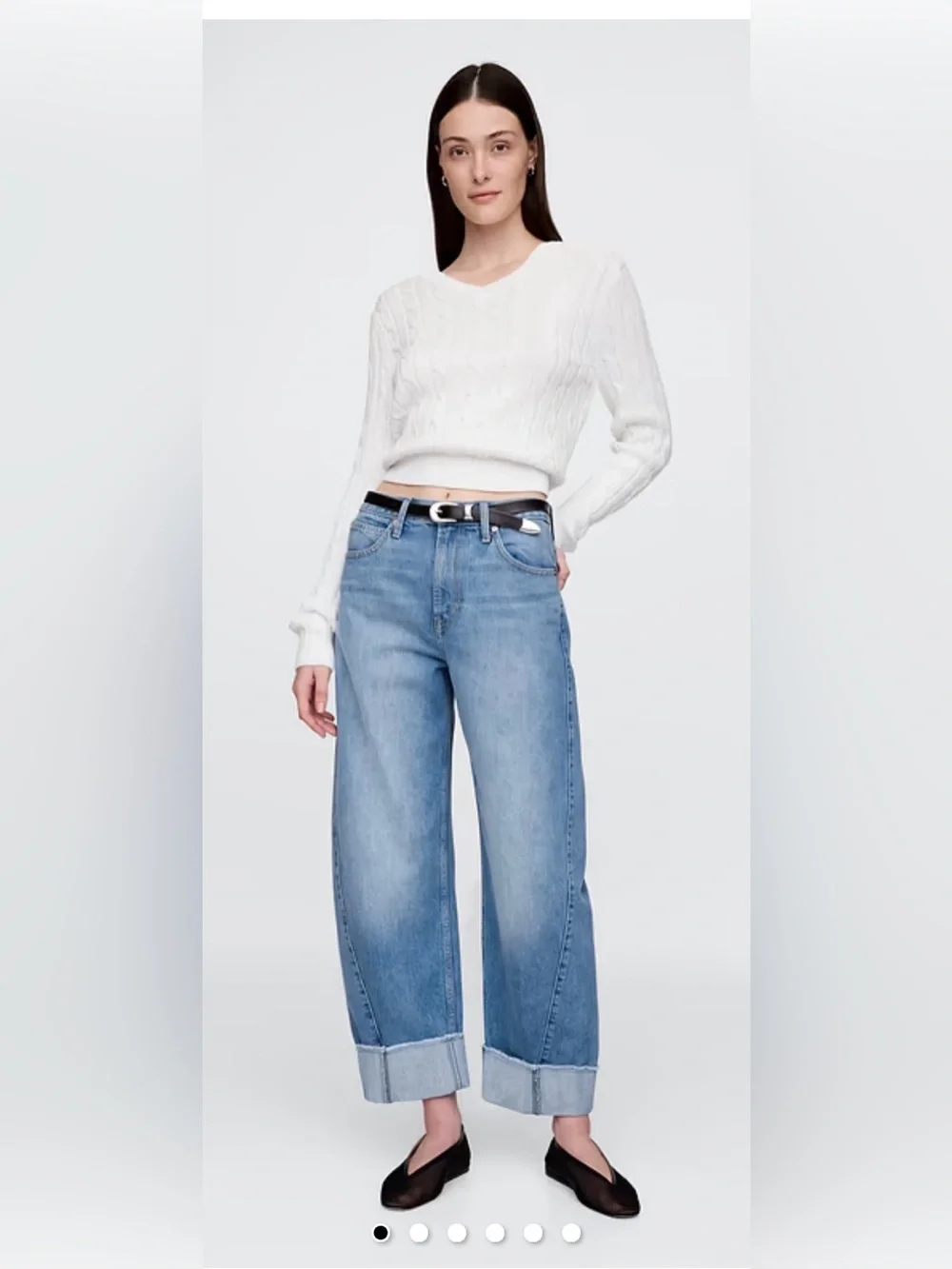 GAP BARREL HIGH RISE Cuffed Jeans. 29/8 Regular - Picture 1 of 8